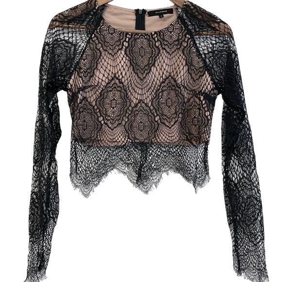 Olivaceous Spider Lace Crop Top‎ Womens Size Medium Whimsigoth Fairy Grunge - Picture 1 of 9